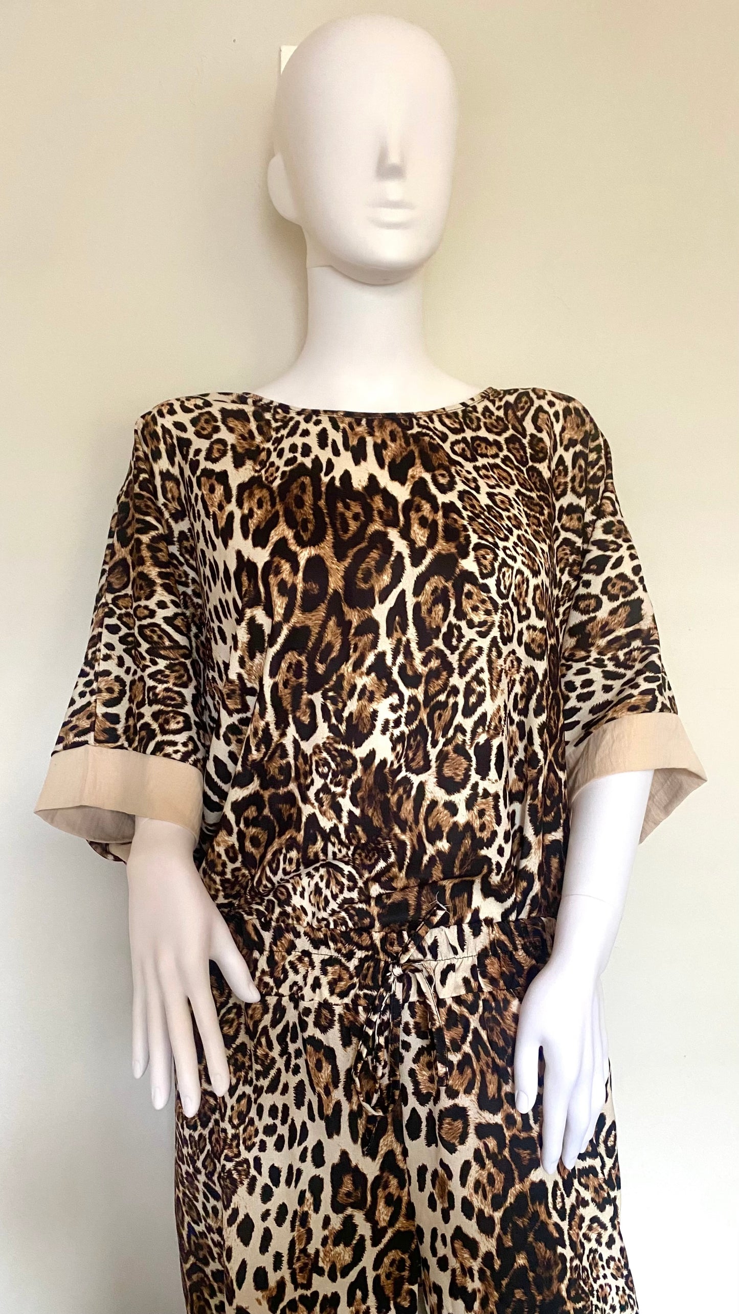 Leopard Print Oversized Top and Trouser Co-Ord Set