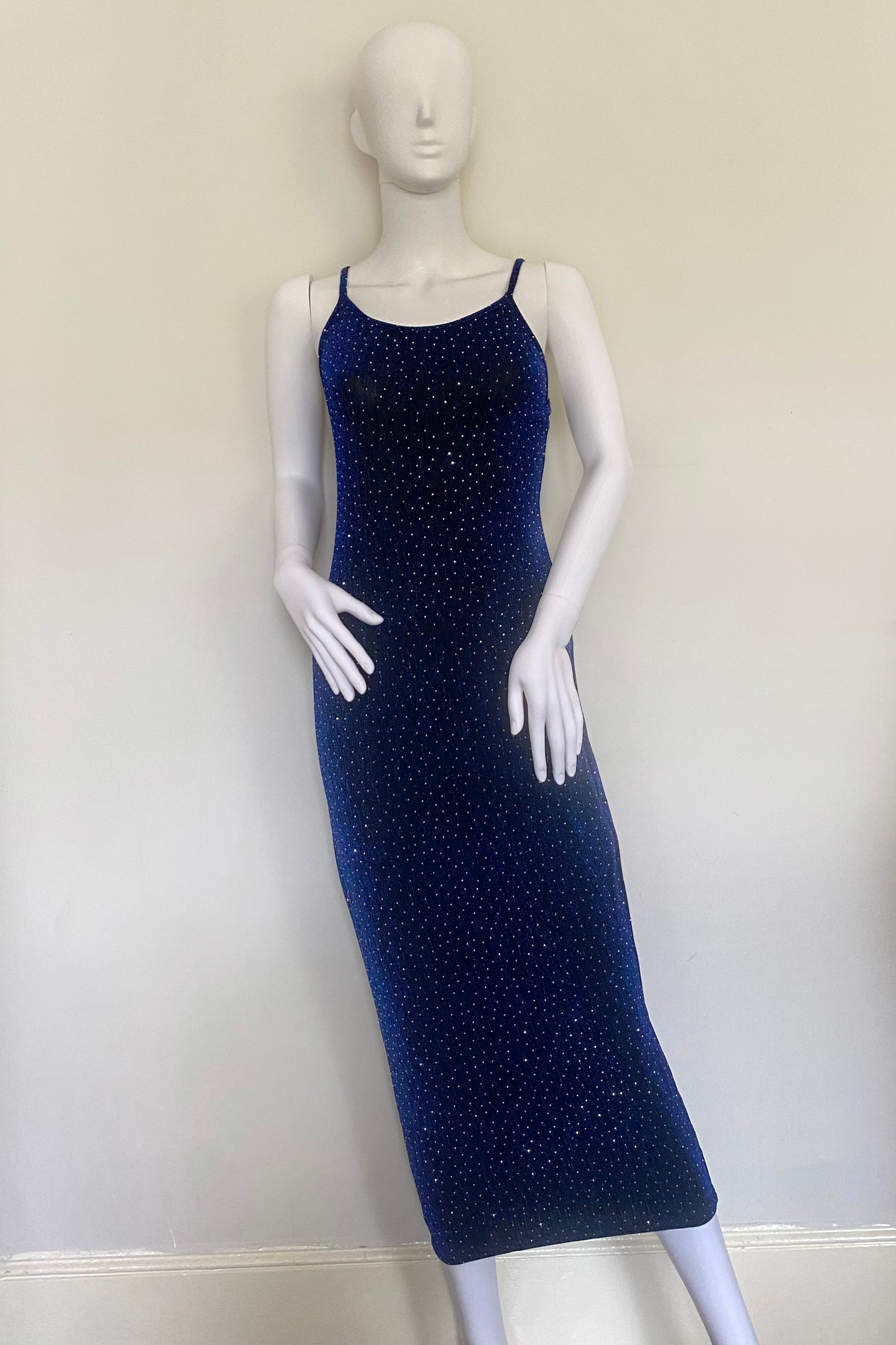 Metallic Rib Maxi Dress