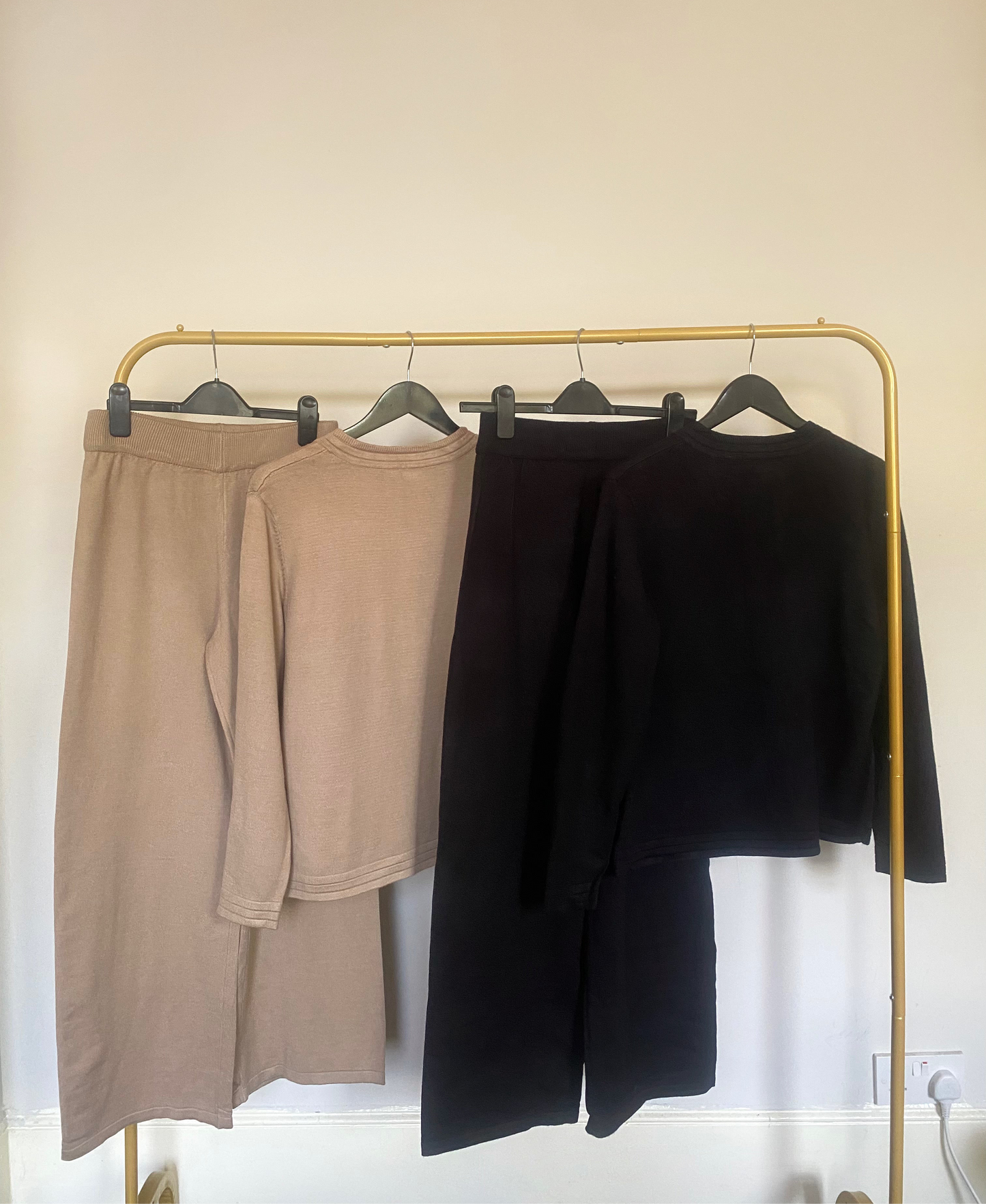 Gold Button Knit Co-Ord Set