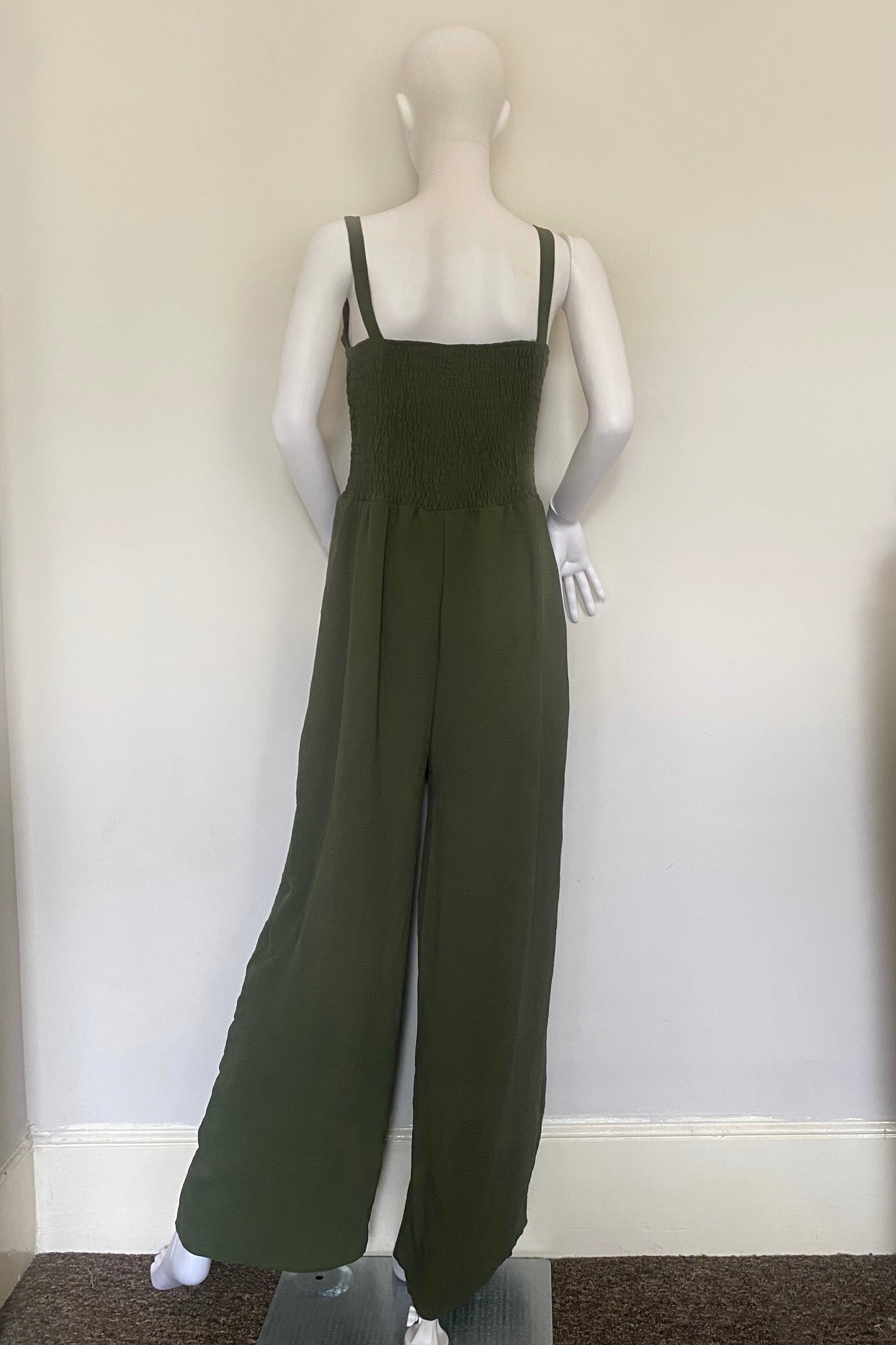 Wide Leg Elasticated Pocket Jumpsuit