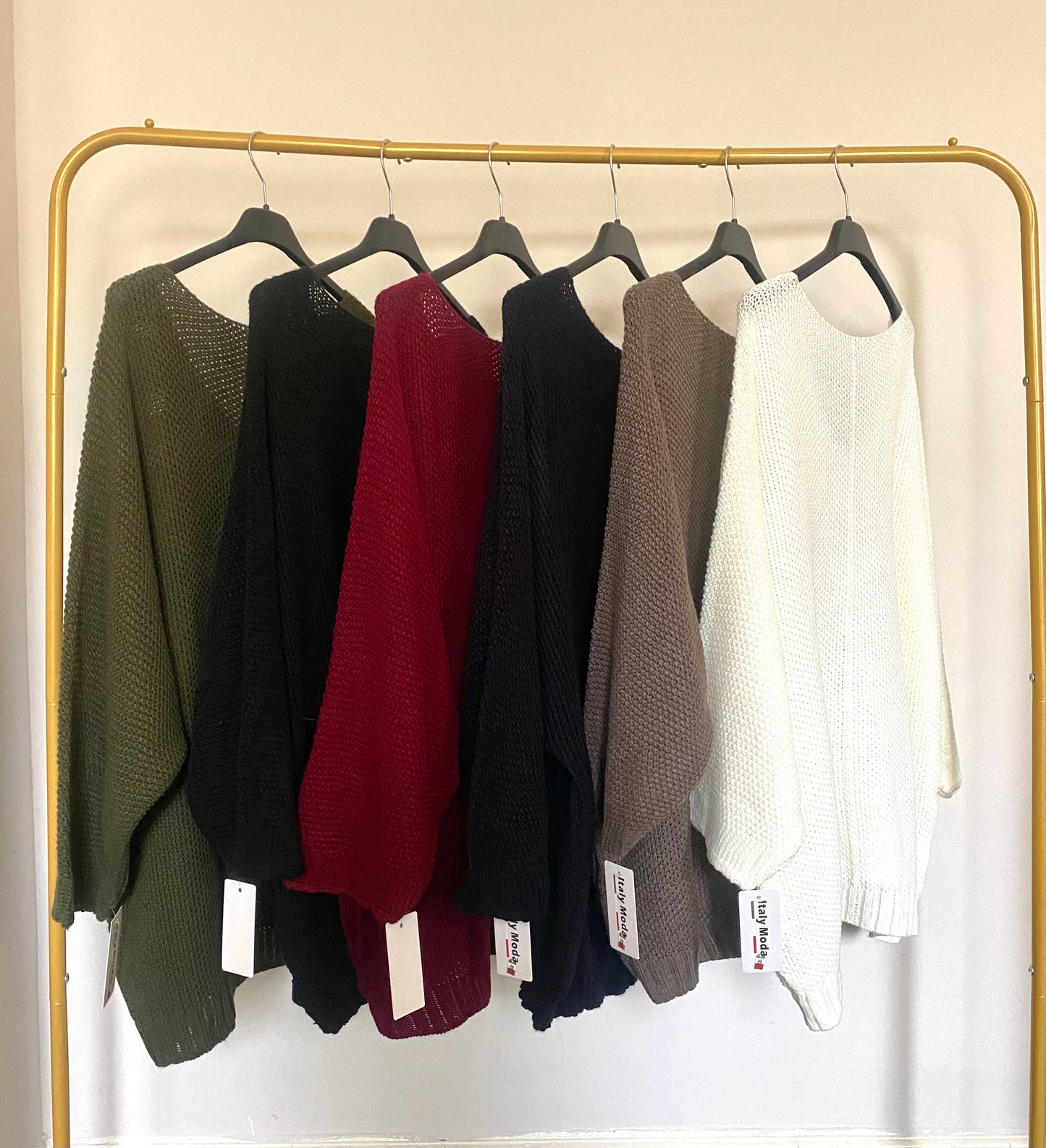 Oversized V-neck Batwing Knit Jumper