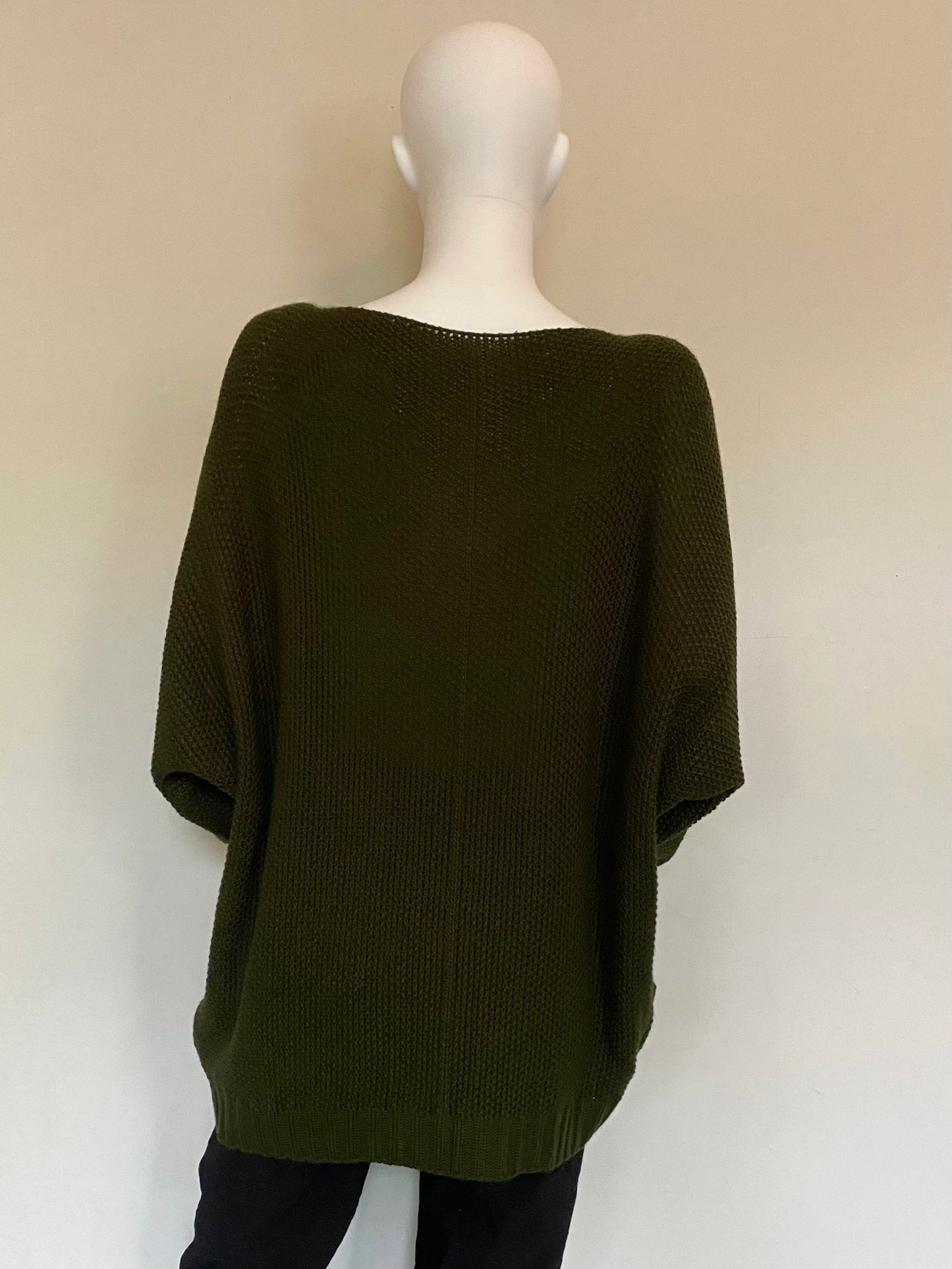 Oversized V-neck Batwing Knit Jumper