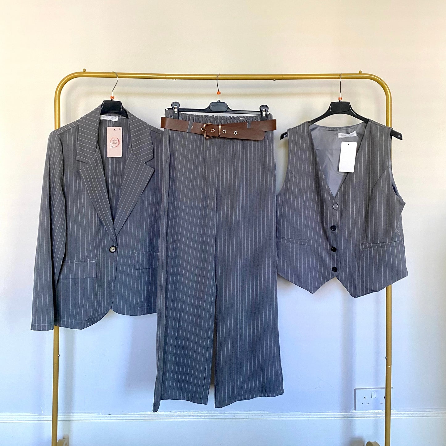 Tailored Style Pin-Stripe 3 Piece Suit