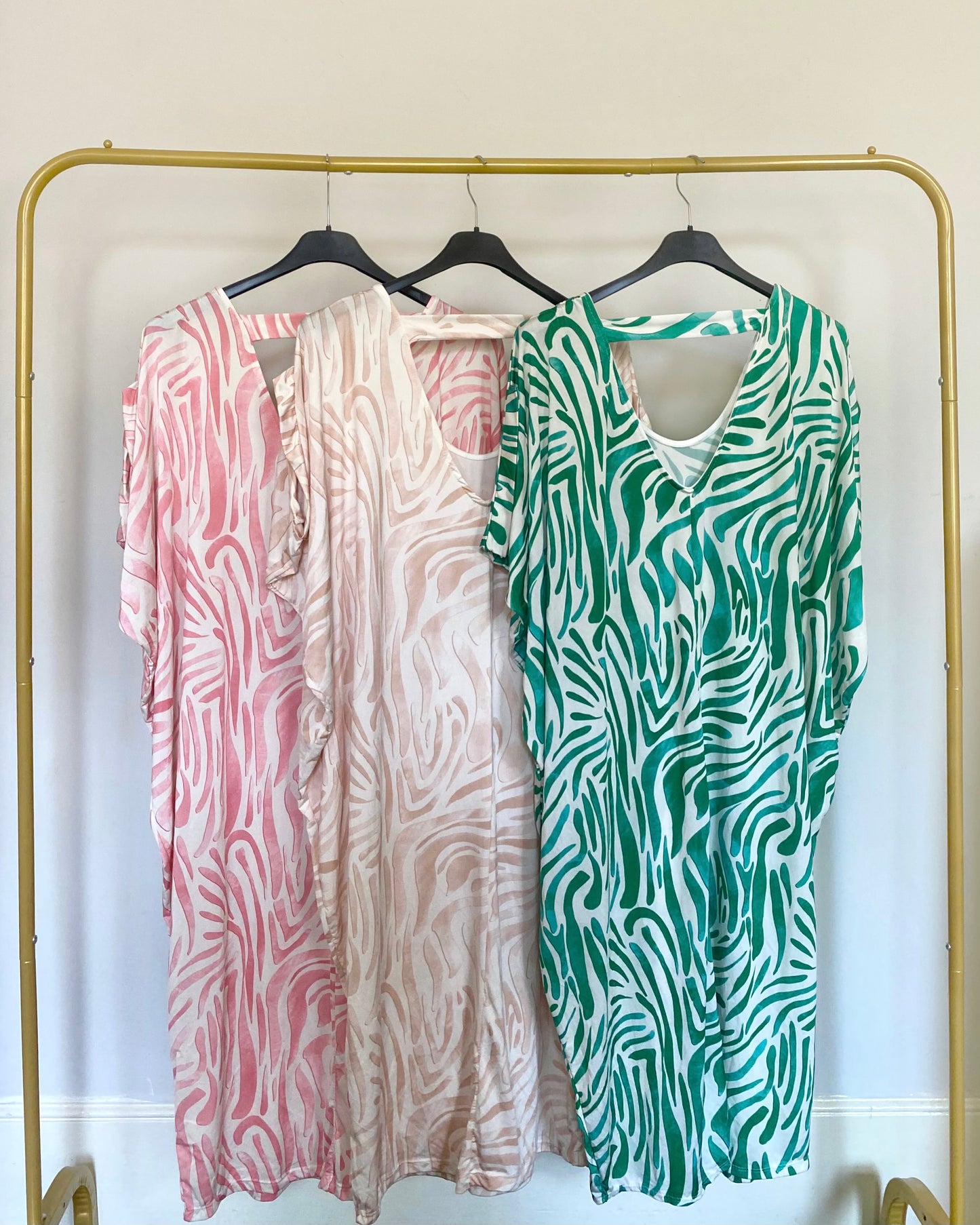Zebra Print Oversized Kaftan
