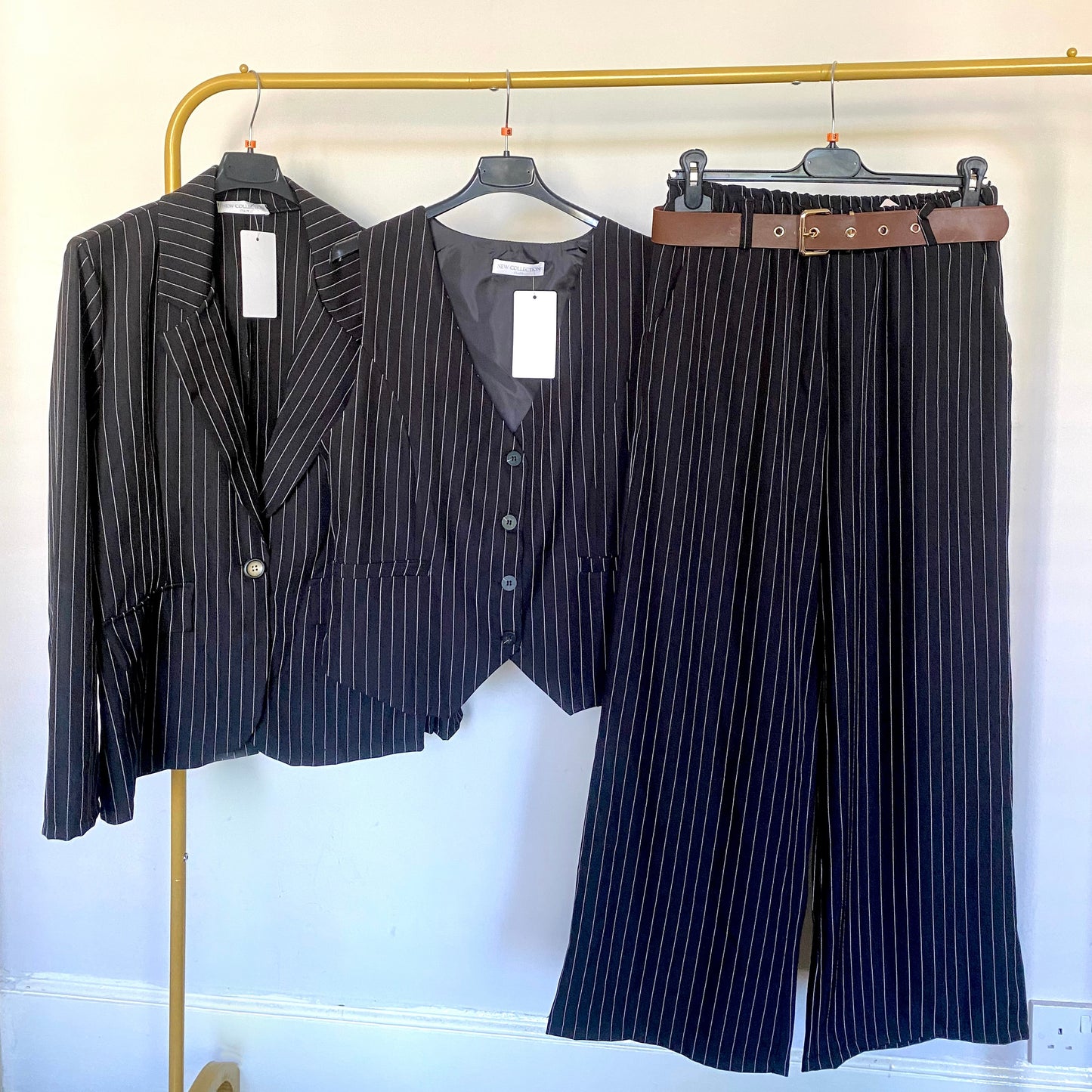 Tailored Style Pin-Stripe 3 Piece Suit